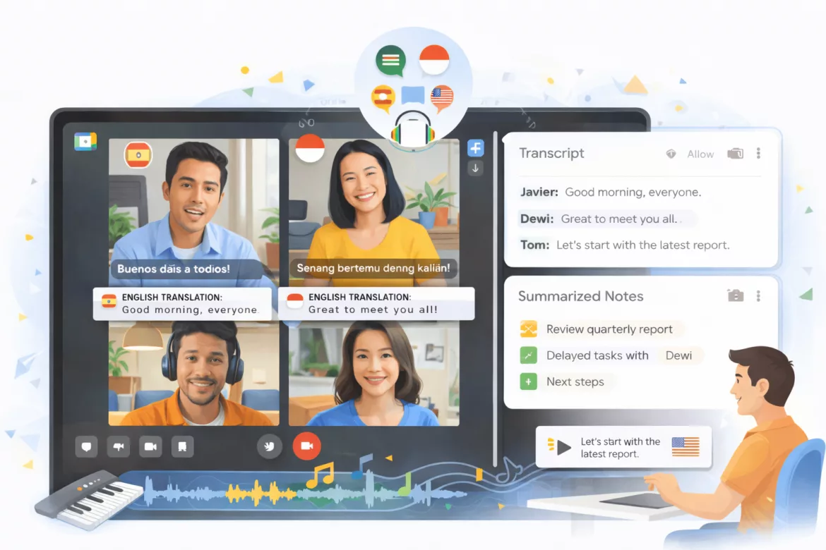 Google Meet kini juga dilengkapi dengan deteksi bahasa otomatis