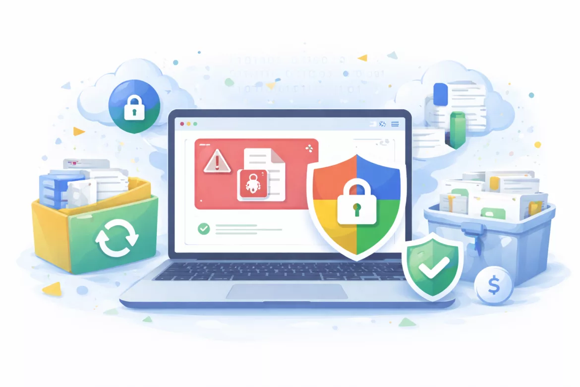 Fitur deteksi ransomware dan pemulihan file di Google Drive