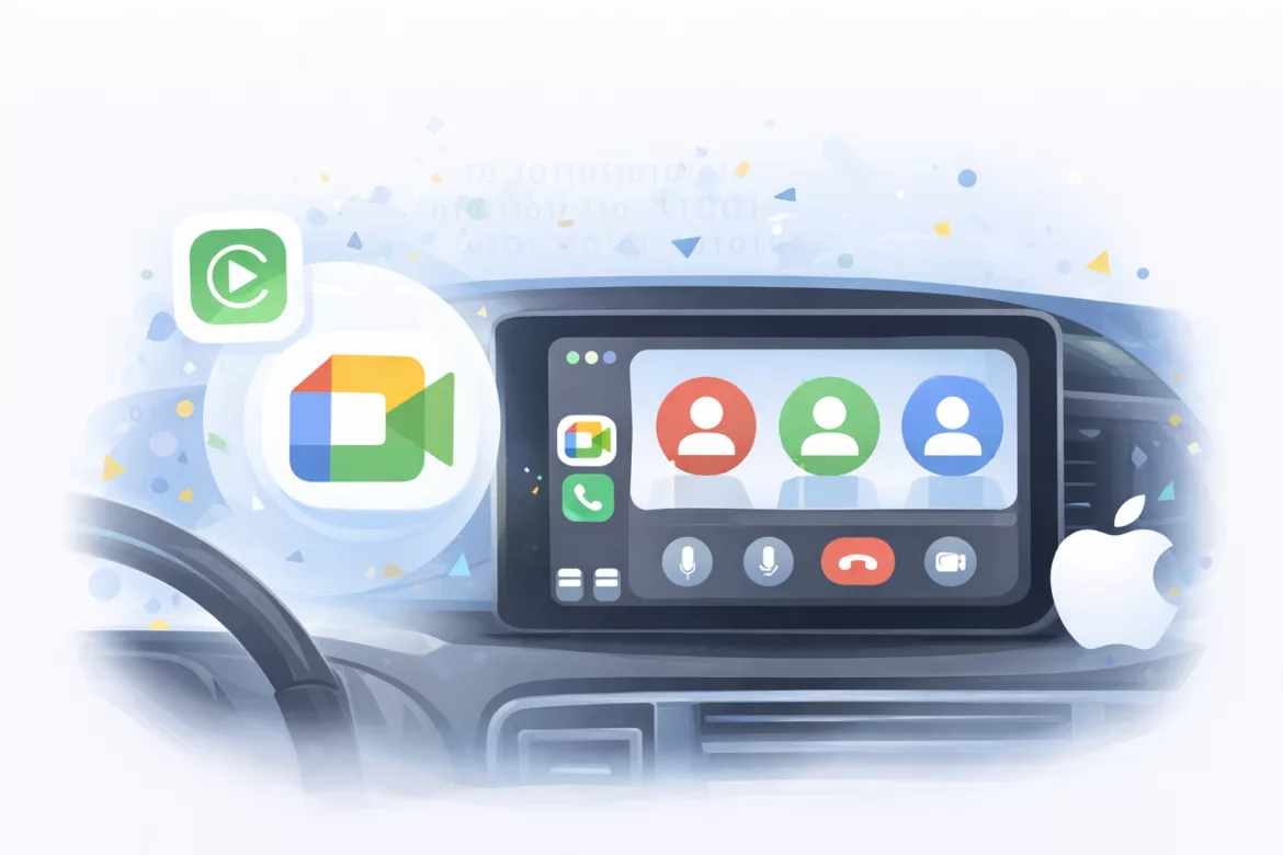 Google Meet Kini Hadir di Apple CarPlay